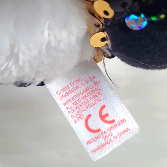 Ty Sterling Leopard Cat Sequin Flippables Ty Beanie Boos Plush Stuffed Animal - Picture 14 of 16